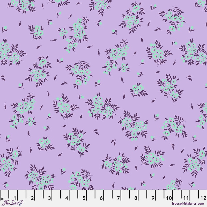 True Colors: WHAT a DITZ VIOLA Fabric by Tula Pink (1/2 yd)