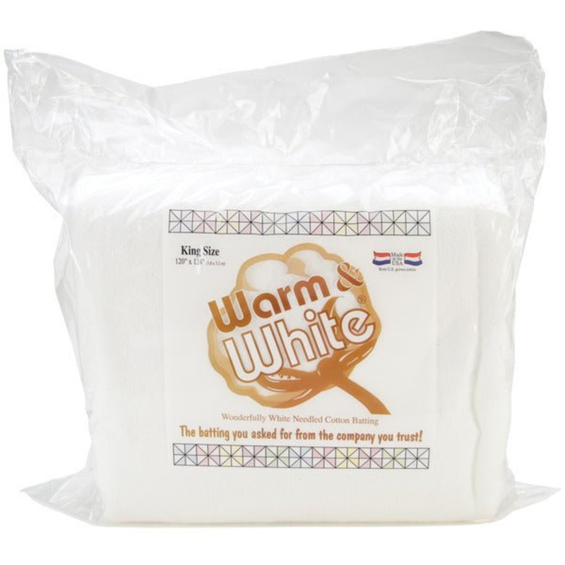 Warm & White Batting- King Size - 120 x 124 Bagged (W2451WN)