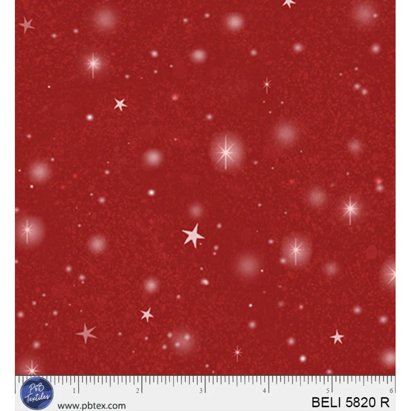 Believe: TONAL NIGHT SKY Cranberry Fabric (1/2 yd)