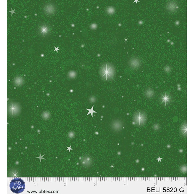 Believe: TONAL NIGHT SKY Green Fabric (1/2 yd)