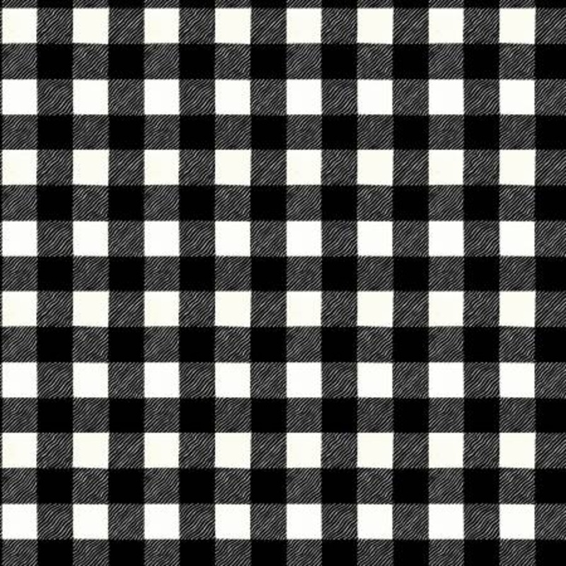 Black Buffalo Plaid 108 Cotton (WB14201R-BLACK)  Sold in UNITS of  metre