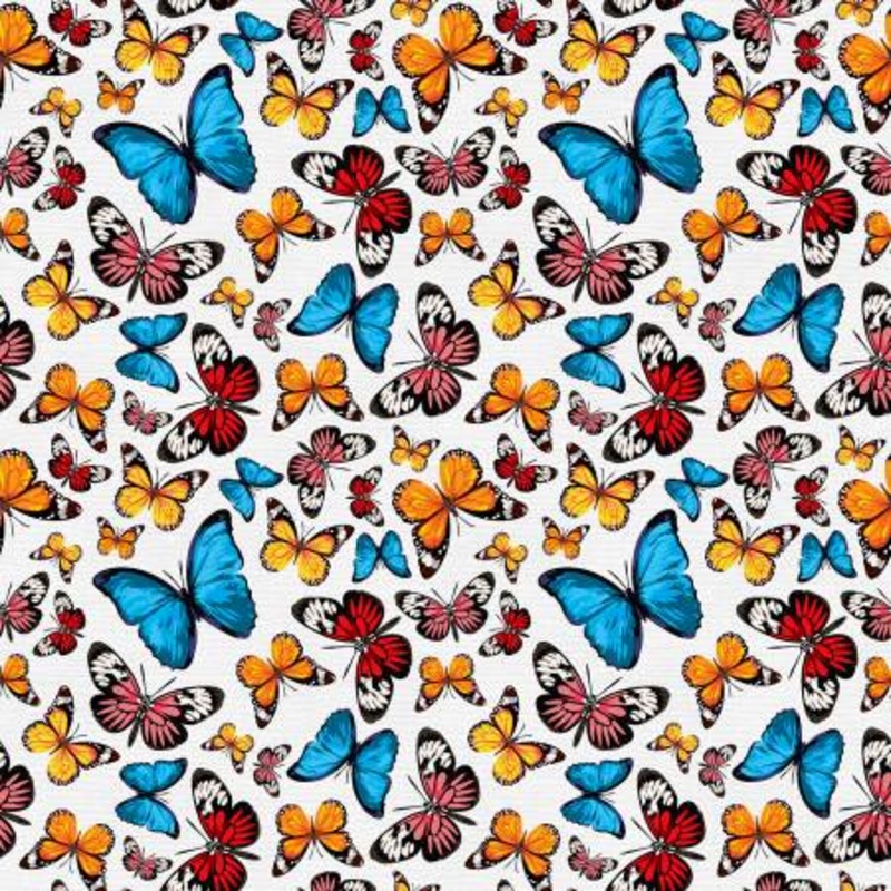 Butterflies Tropicana 118 Cotton (183-24356)   Sold in UNITS of  metre