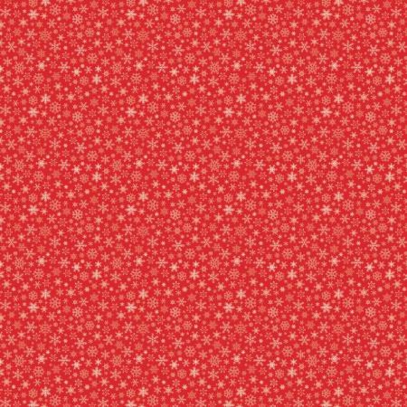 Red Peace on Earth Snowflakes 108 Cotton (WB14207R-RED)  Sold in UNITS of  metre