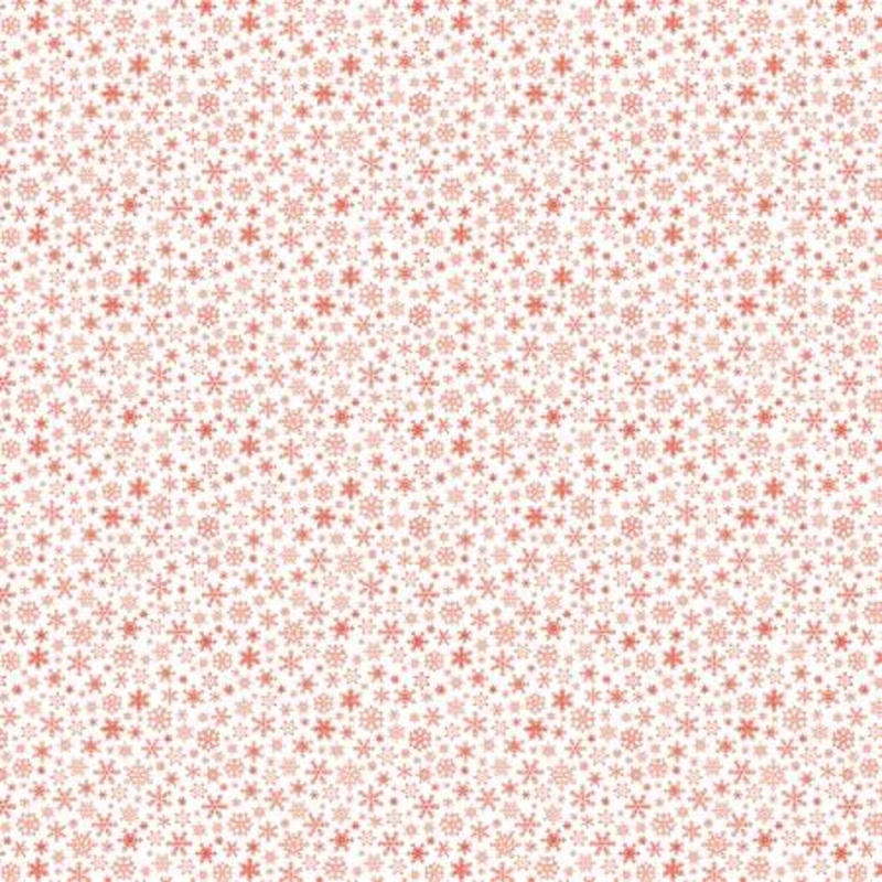 White Peace on Earth Snowflakes 108 Cotton (WB14207R-WHITE)  Sold in UNITS of  metre