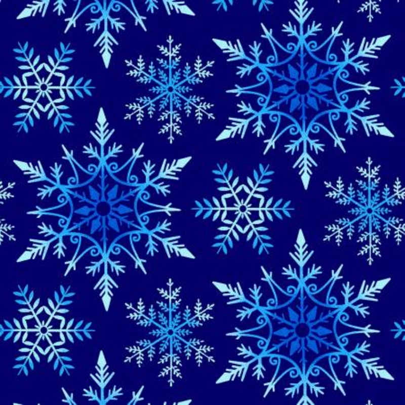 Blue Snowflakes 108 Cotton (1340-77)