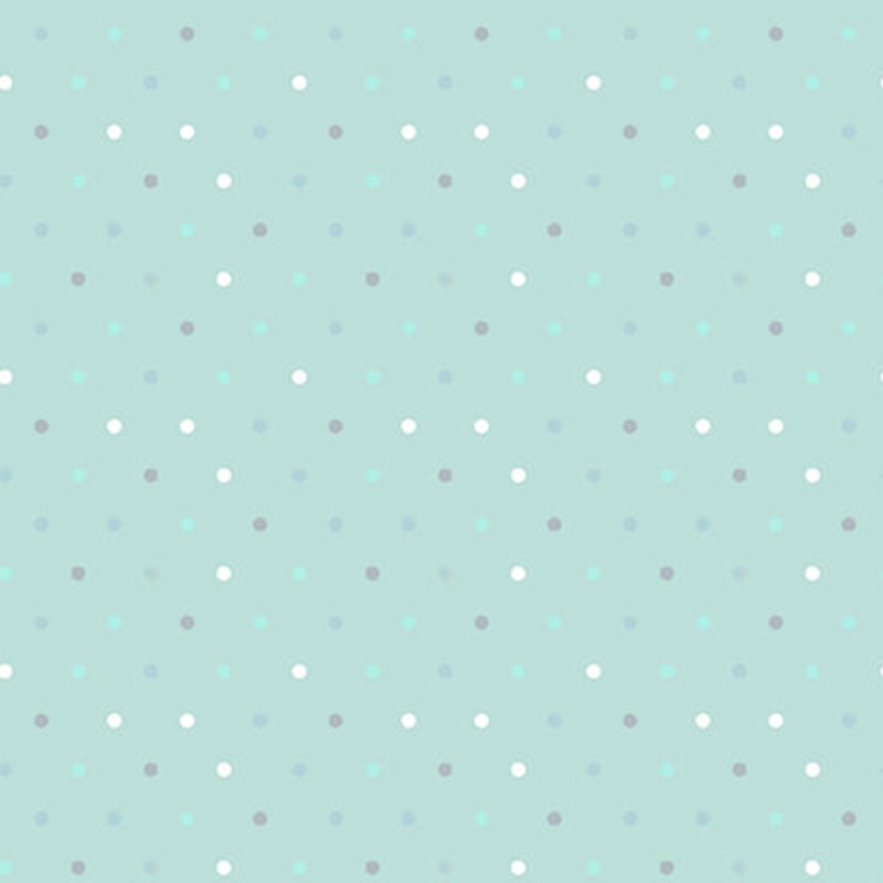 Boho Buddies: LIGHT TEAL DOT Fabric (1/2 yd)