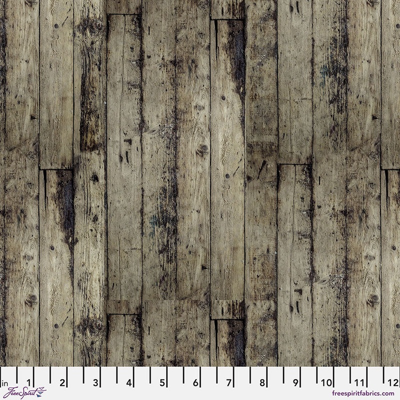 Eclectic Elements Palette: NEUTRAL WOOD Fabric (1/2 yd.) by Tim Holtz