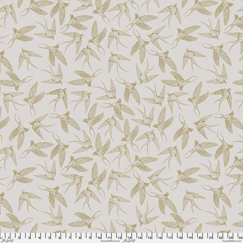 Findings: SWALLOWS - NEUTRAL Fabric (1/2 yd) by Valori Wells