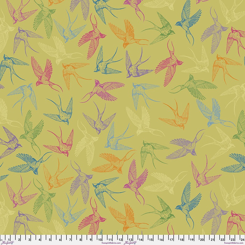 Findings: SWALLOWS - UNITY Fabric (1/2 yd) by Valori Wells