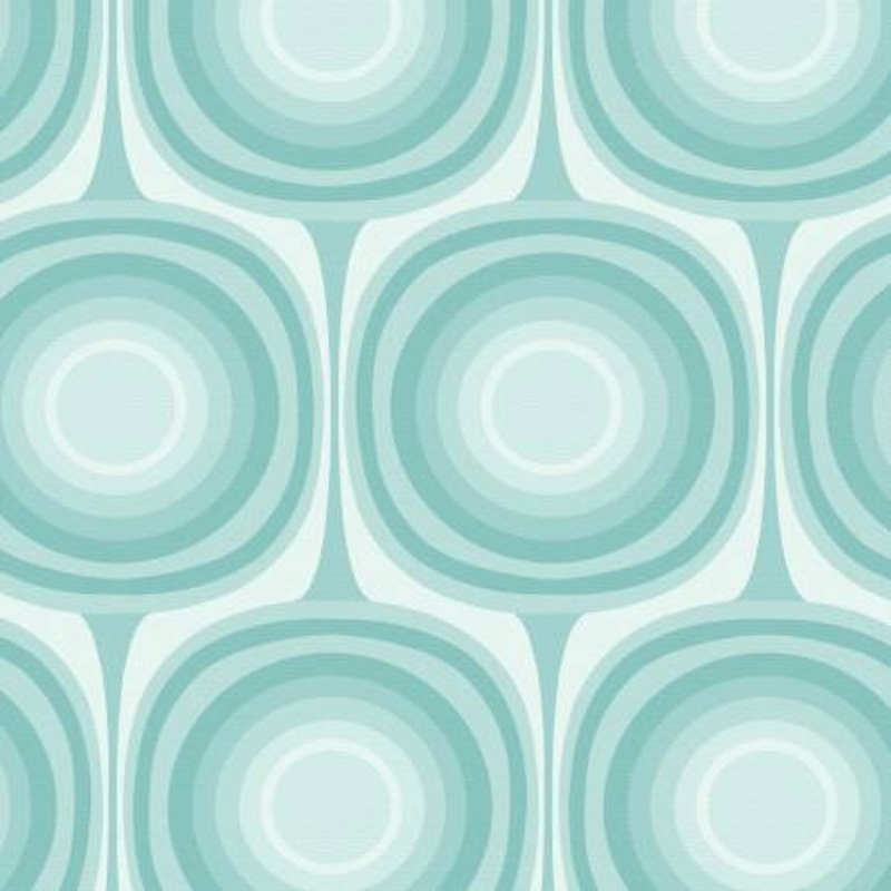Lt. Aqua Squircle Design 108 Cotton (1219W-11)  Sold in UNITS of  metre