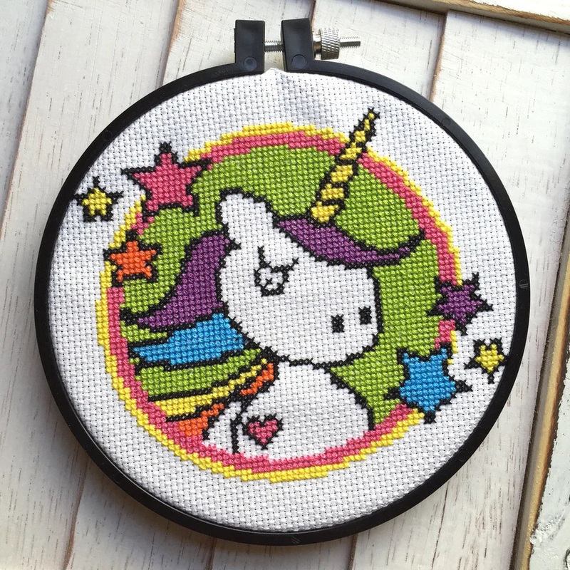 Badass Unicorn Cross Stitch Kit