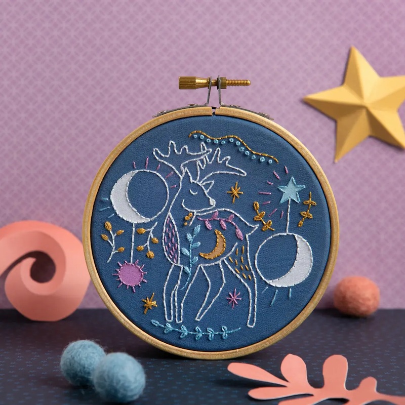 Celestial Deer Mini Embroidery Kit