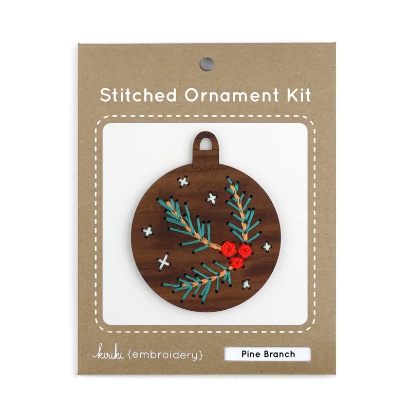 Pine Branch - Diy Stitched Ornament Kit