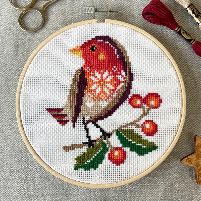 Red Robin Cross Stitch Kit