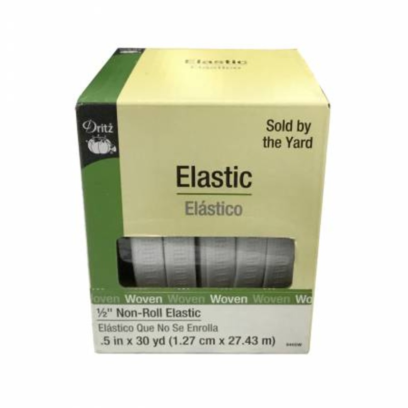 Dritz Non Roll Elastic - 1/2 White