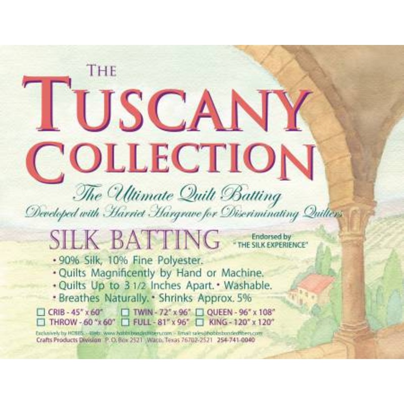 Hobbs Tuscany Silk Batting Throw Size Pre-Cut Batting (60x60) (TS60)