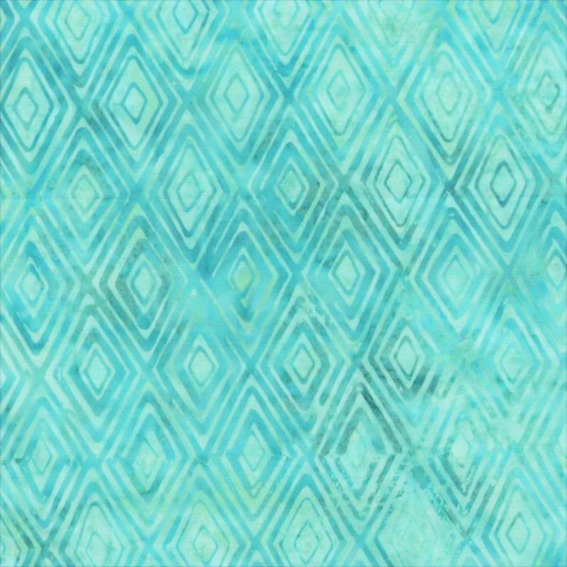 JDJ - Iris Beauty: AQUA DIAMONDS Batik Cotton Fabric (1/2 yd)