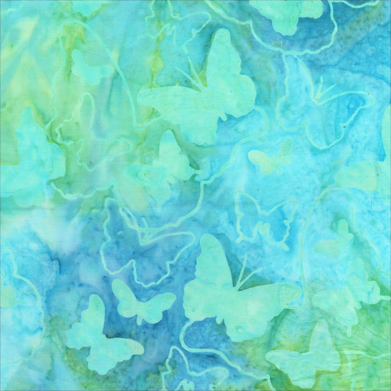 JDJ - Iris Beauty: CALYPSO BUTTERFLIES Batik Cotton Fabric (1/2 yd)