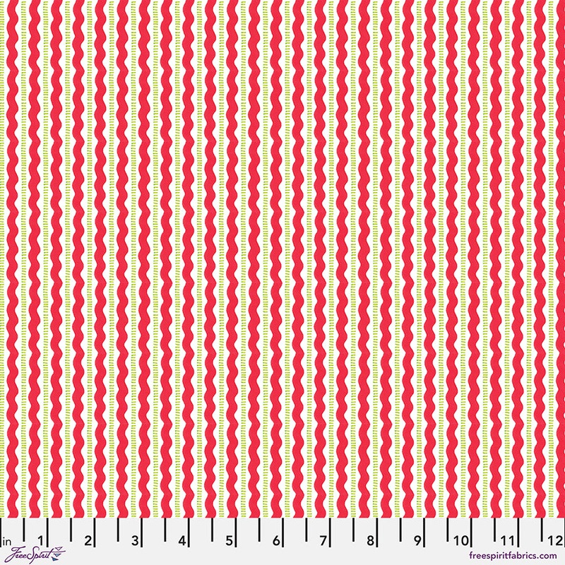 So Much Joy: CHRISTMAS RICK RACK - Red Fabric (1/2 yd) by Mary Engelbreit