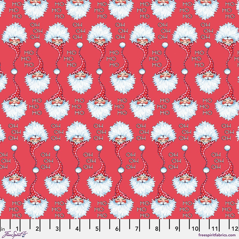 So Much Joy: HO HO HO - Red Fabric (1/2 yd) by Mary Engelbreit