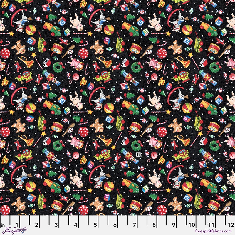So Much Joy: SANTAS TOYS - MULTI Fabric (1/2 yd) by Mary Engelbreit