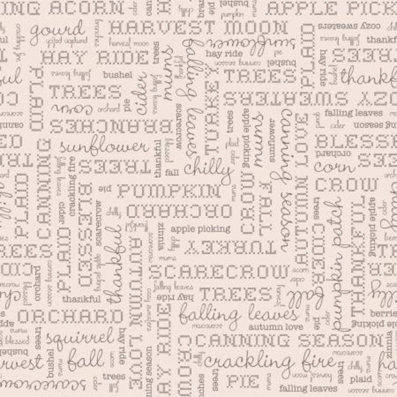 Words Latte Autumn 108 Cotton (WB14674R-LATTE) - Sold in UNITS of 1/4 metre