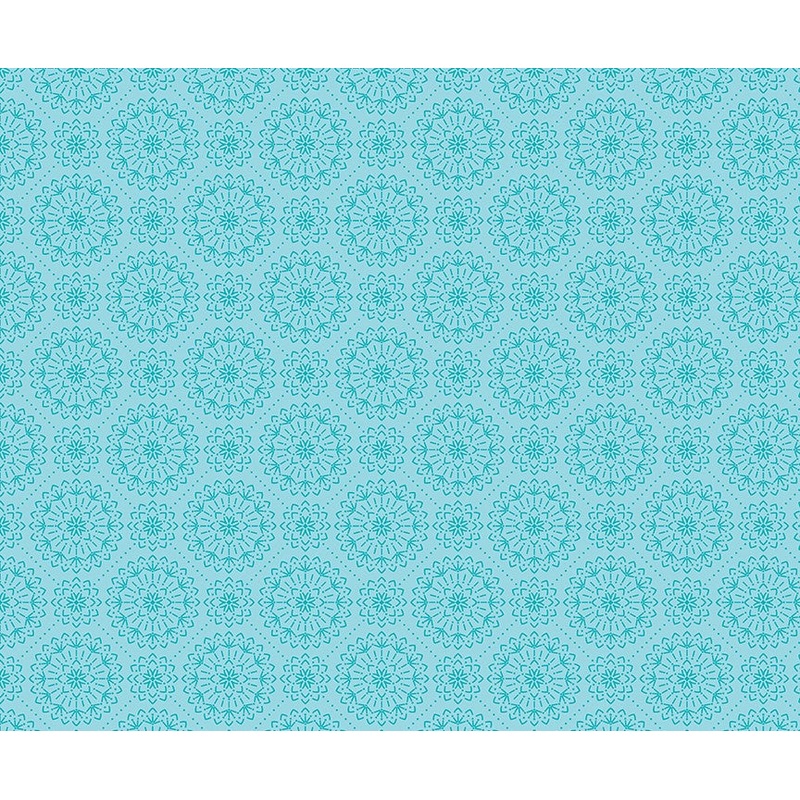 Among The Wildflowers II: MEADOWSWEET AQUA Fabric (1/2 yd) by Shelly Cavanna