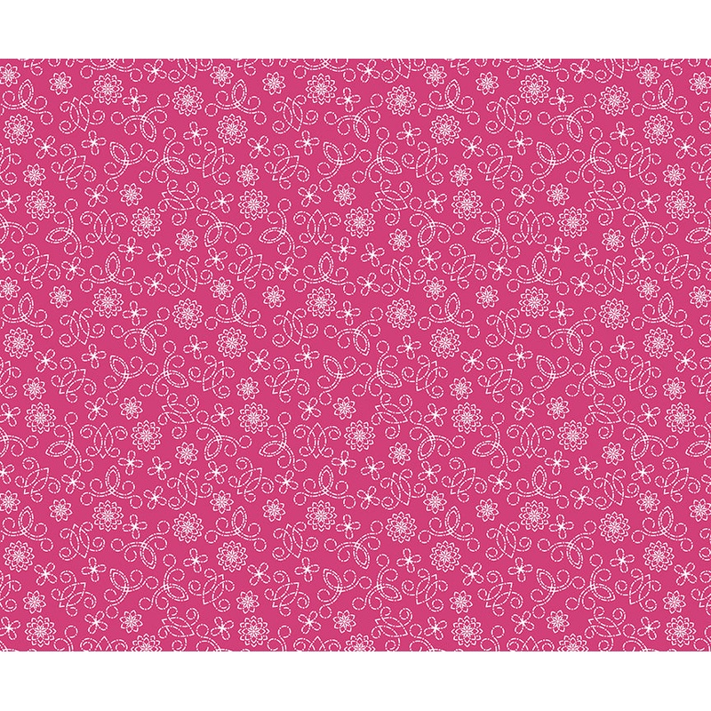 Among The Wildflowers: TIN LANTERN BERRY Fabric (1/2 yd) by Shelly Cavanna