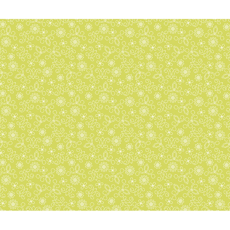 Among The Wildflowers: TIN LANTERN GRASS Fabric (1/2 yd) by Shelly Cavanna