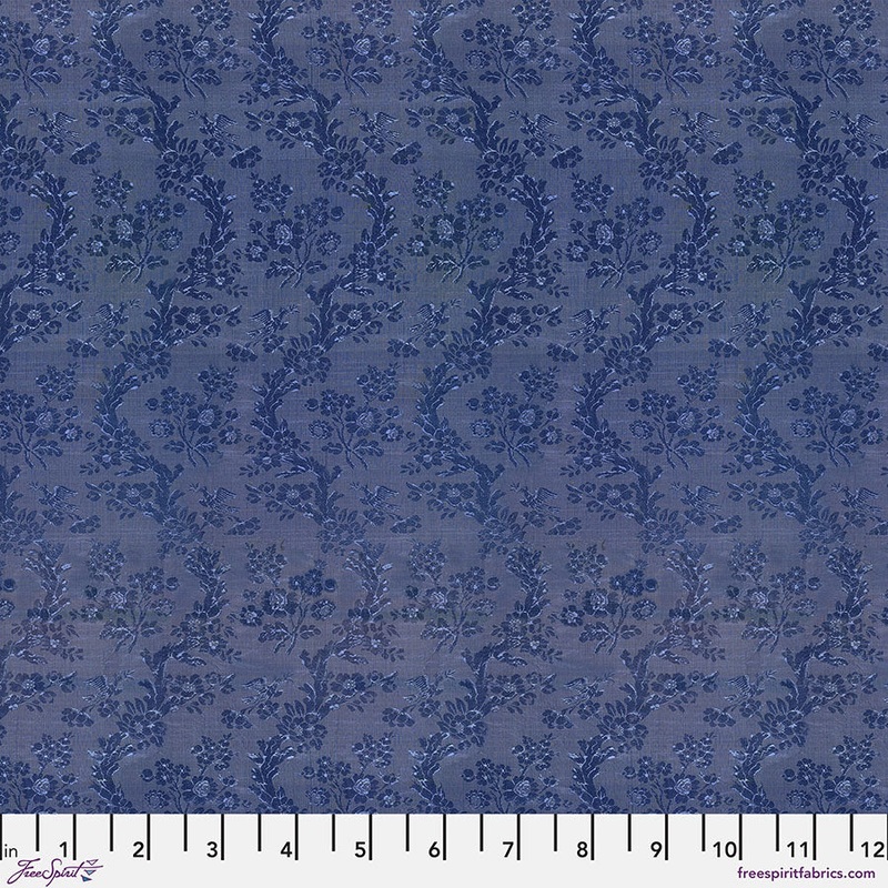 Eclectic Elements Palette: INDIGO TAPESTRY Fabric (1/2 yd.) by Tim Holtz