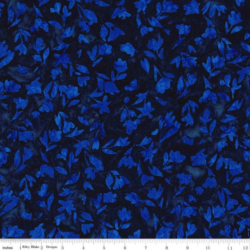 Expressions Batiks A Nod to Mod: MOODY BLUES Fabric (1/2 yd)