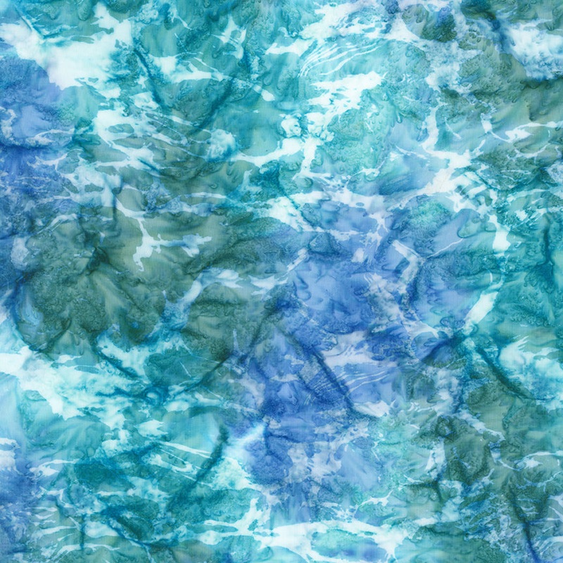 Expressions Batiks Toes in the Sand: DENIM BIJOU Fabric (1/2 yd)