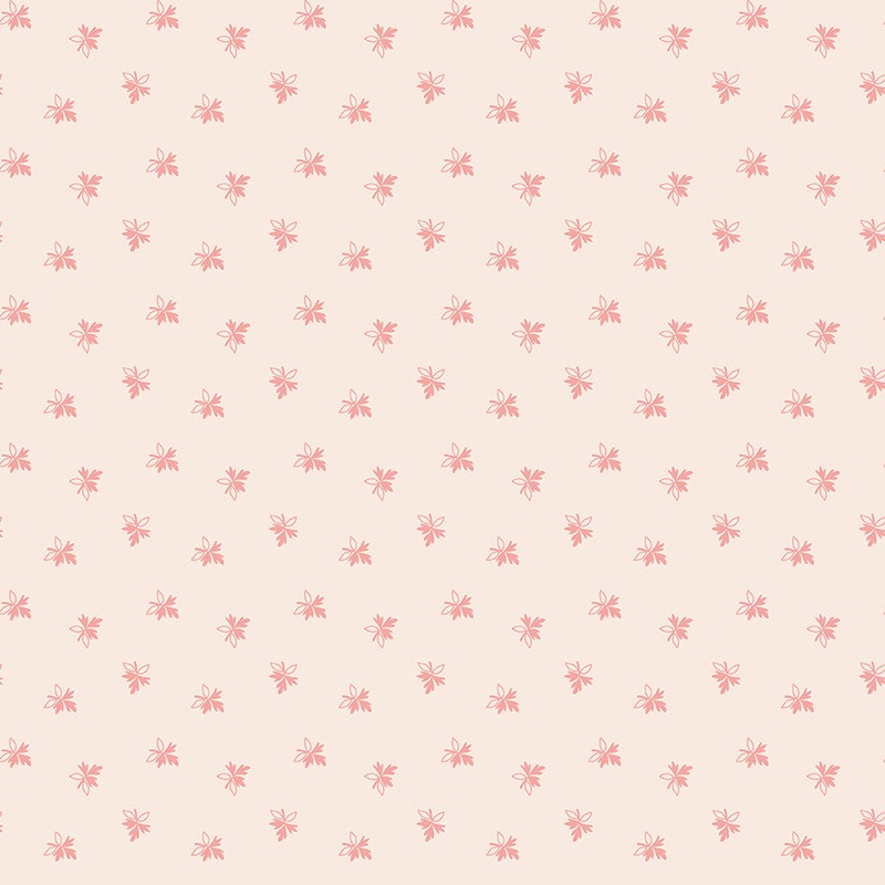 Gentler Times: ENDEARING CORAL Fabric (1/2 yd) by Lori Holt
