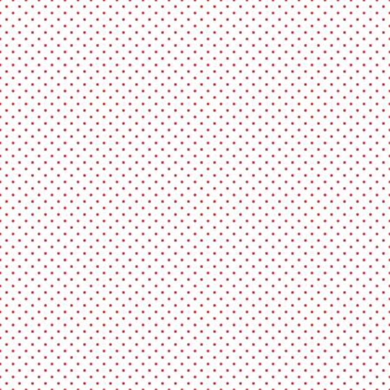 Red on White Swiss Dot 108 Cotton (WB660R-RED) - Sold in UNITS of 1/4 metre