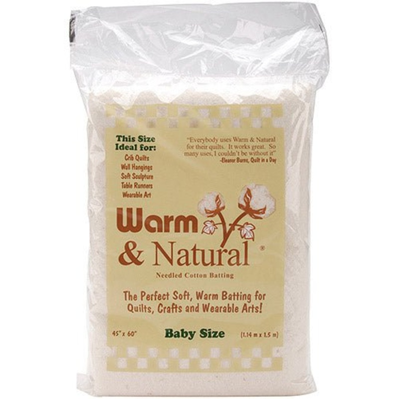 Warm & Natural Baby Size Batting 45 X 60 Bagged  (W2322FWN)