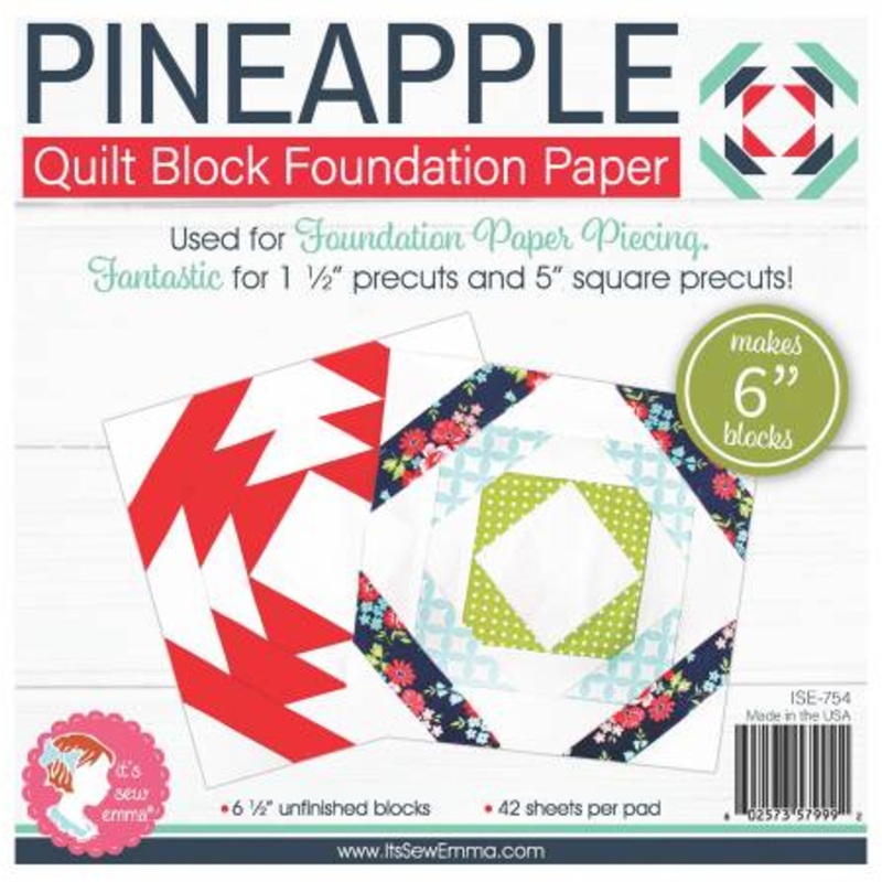 6in Pineapple Block Foundation Papers