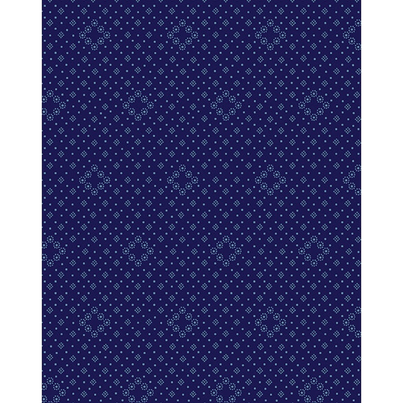 Documentaries: BANDANA DIAMOND NAVY Fabric (1/2 yd)