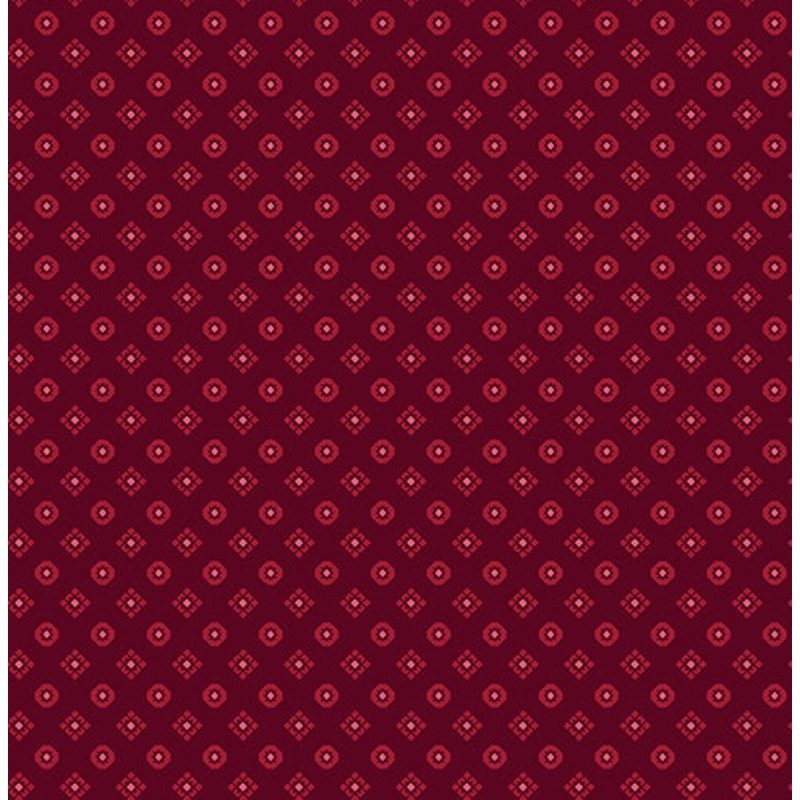 Documentaries: DIAMOND CALICO CLARET Fabric (1/2 yd)