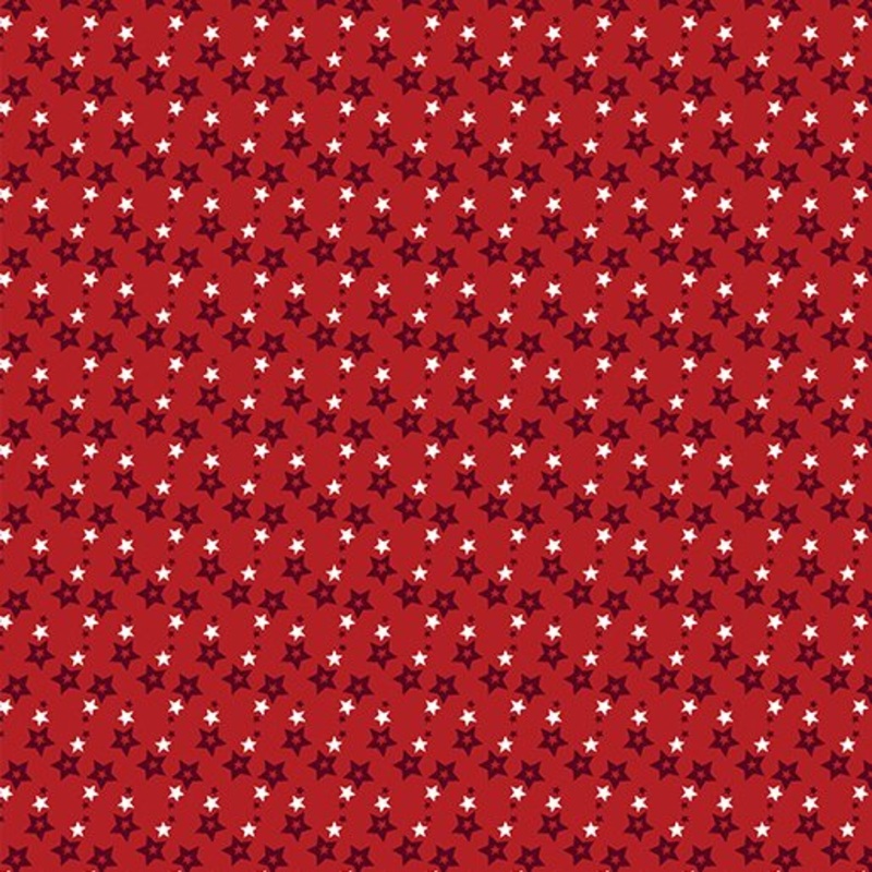 Documentaries: MINI STARS True Red Fabric (1/2 yd)