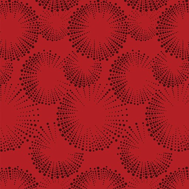 Documentaries: STARBURST DOT True Red Fabric (1/2 yd)