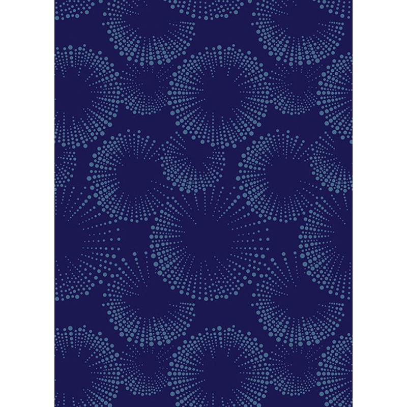 Documentaries: STARBURST DOTS NAVY Fabric (1/2 yd)