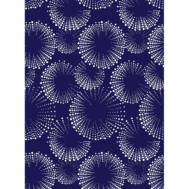 Documentaries: STARBURST DOTS Navy/White Fabric (1/2 yd)