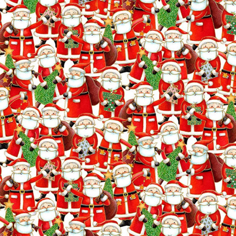 Jolly Saint Nick: MULTI PARADE Fabric (1/2 yd) by Makower UK