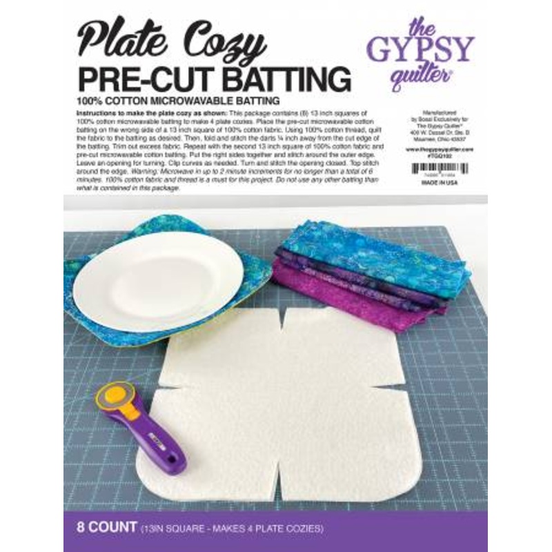 Plate Cozy Pre-Cut Batting 8 count (TGQ102)