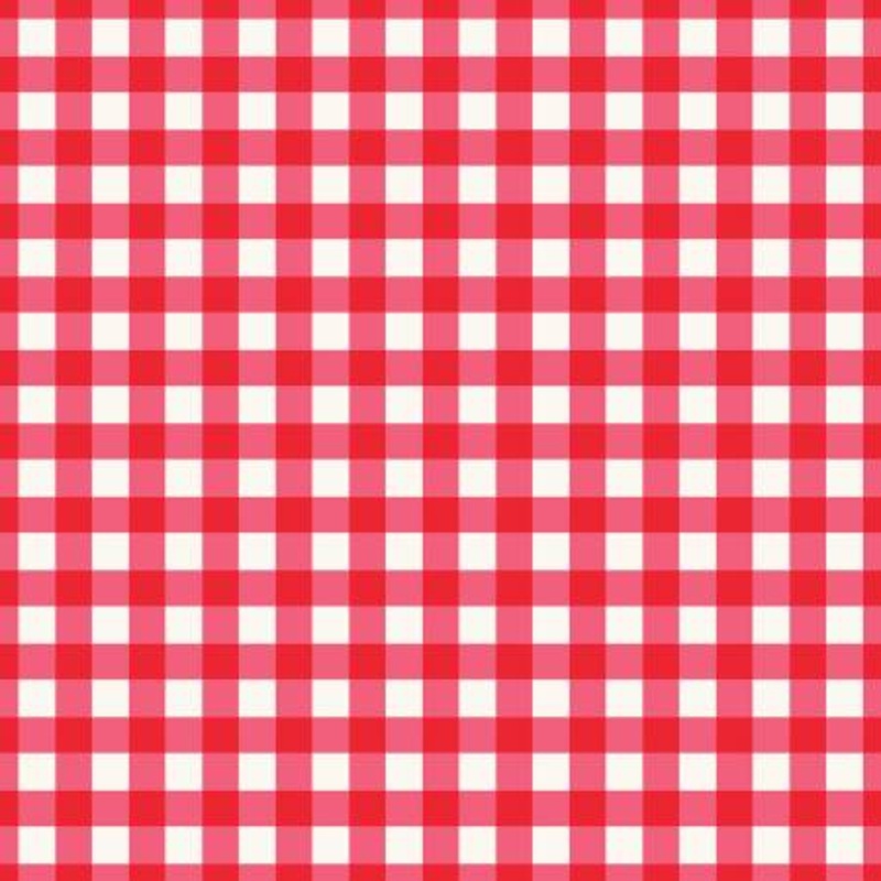Red Picnic Gingham 108 Cotton (WB14618R-RED)  Sold in UNITS of  metre