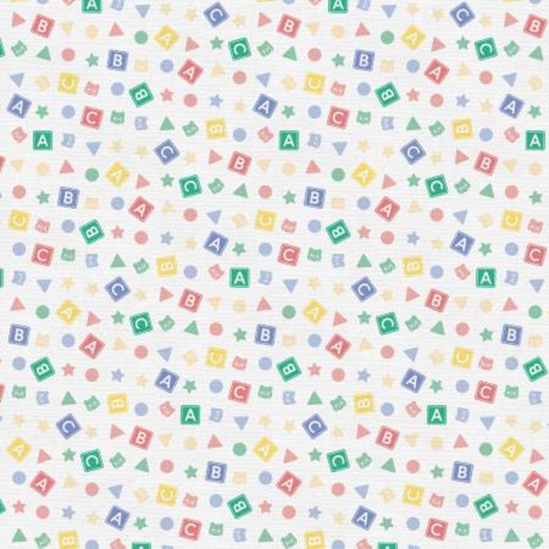 Abc Blocks 118 Cotton (183-25225)  Sold in UNITS of  metre