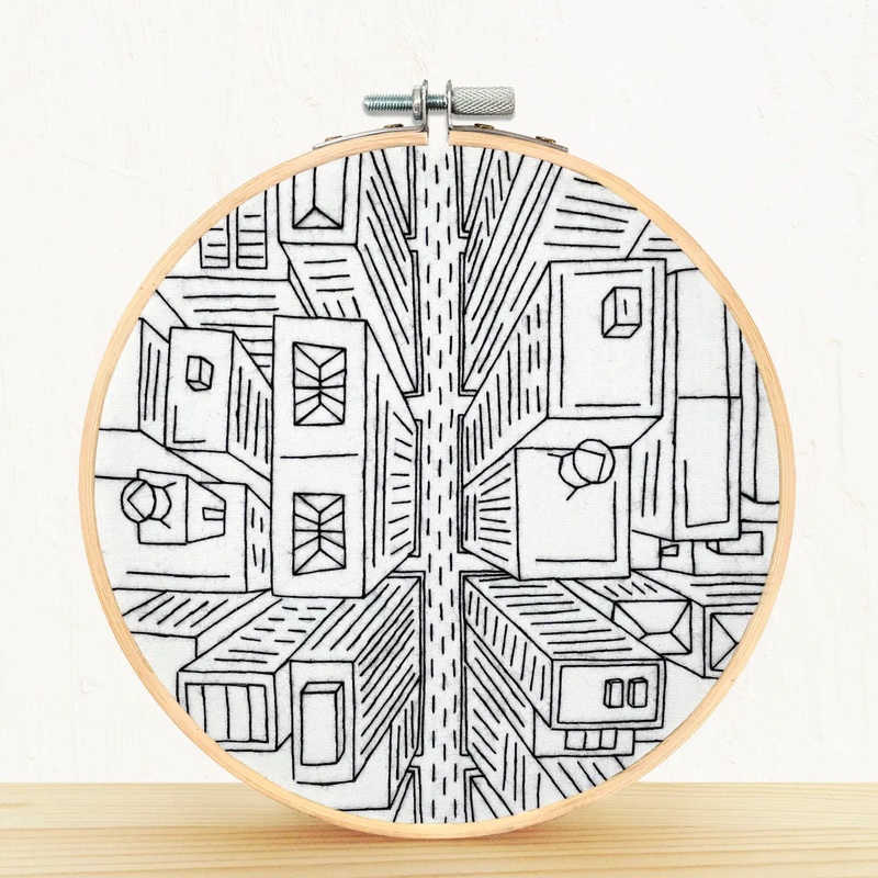 Bird's Eye View NYC Embroidery Kit