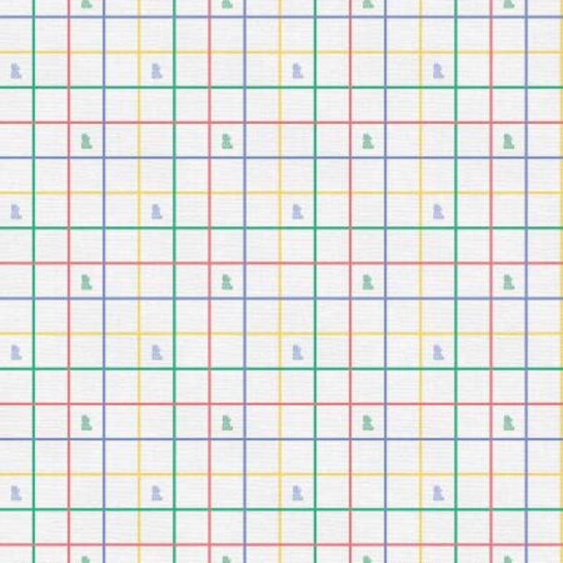 Blue Bear Grid 118 Cotton (183-25231)  Sold in UNITS of  metre