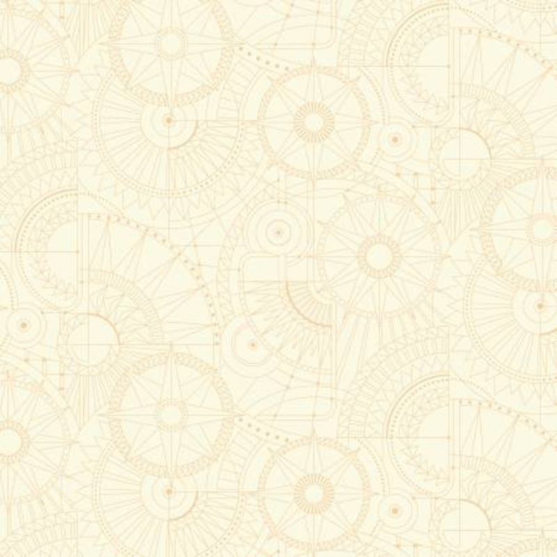 Cream Blueprint 108 Cotton (17129WB-07)  Sold in UNITS of  metre