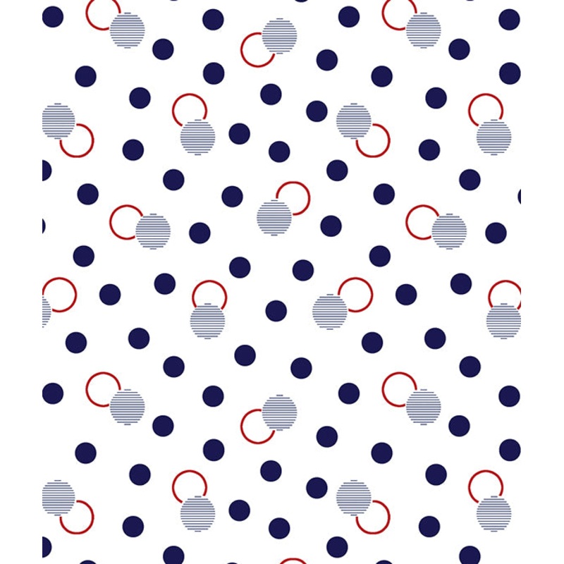 Documentaries: LOTS OF DOTS White Fabric (1/2 yd)